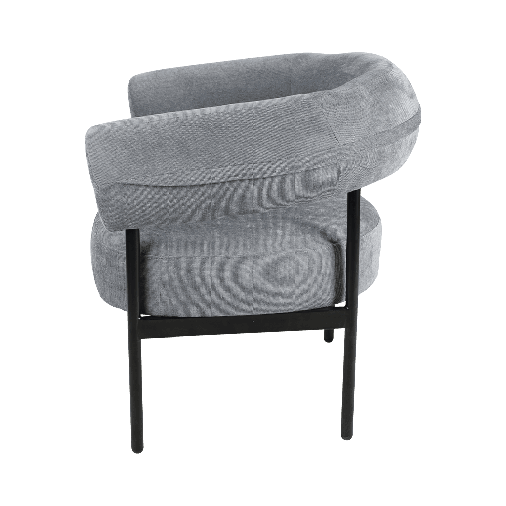 Scaun de salon din metal gri