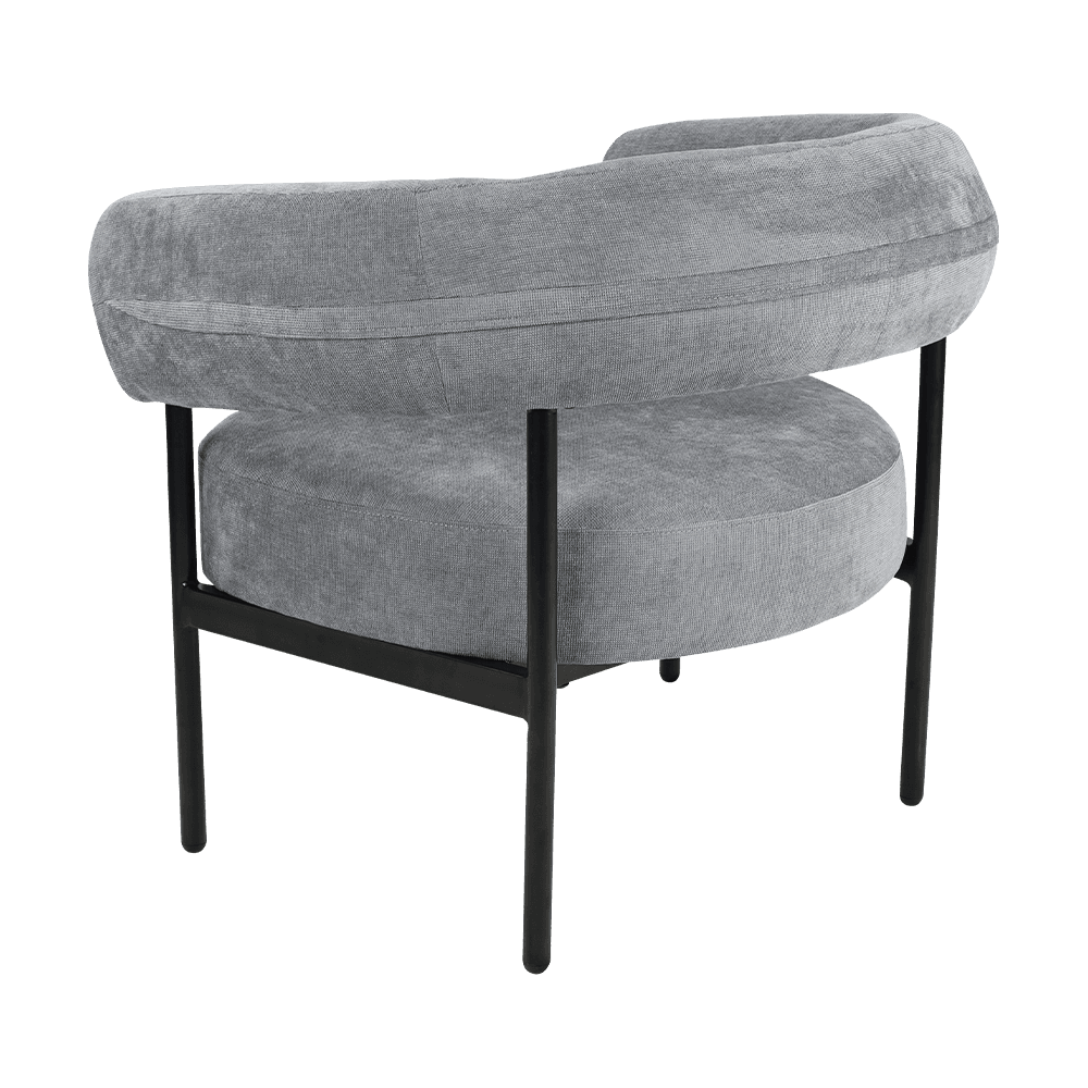 Scaun de salon din metal gri