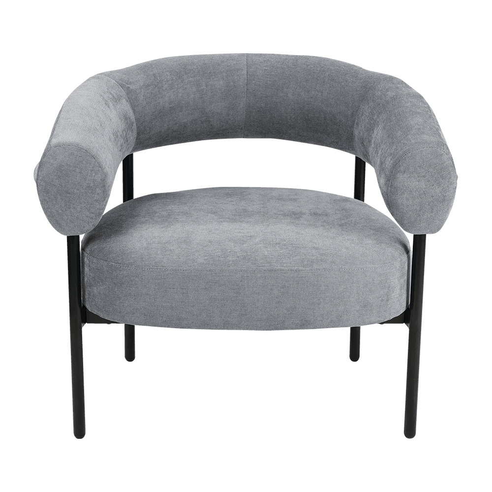 Scaun de salon din metal gri