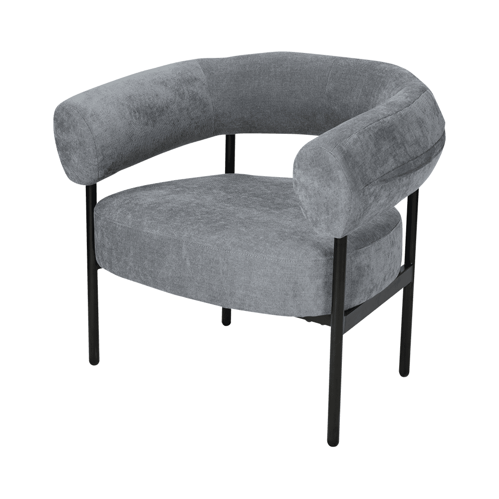 Scaun de salon din metal gri
