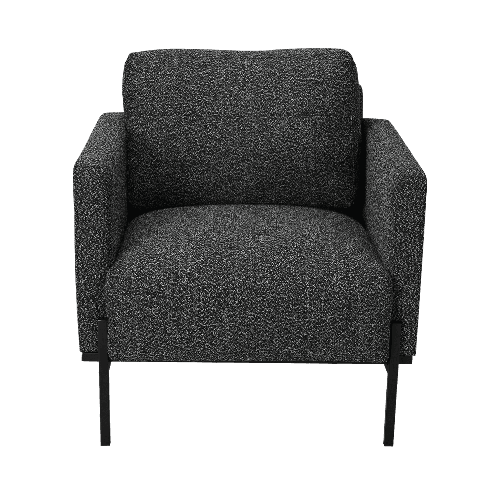 Scaun de salon gri cu cotiere