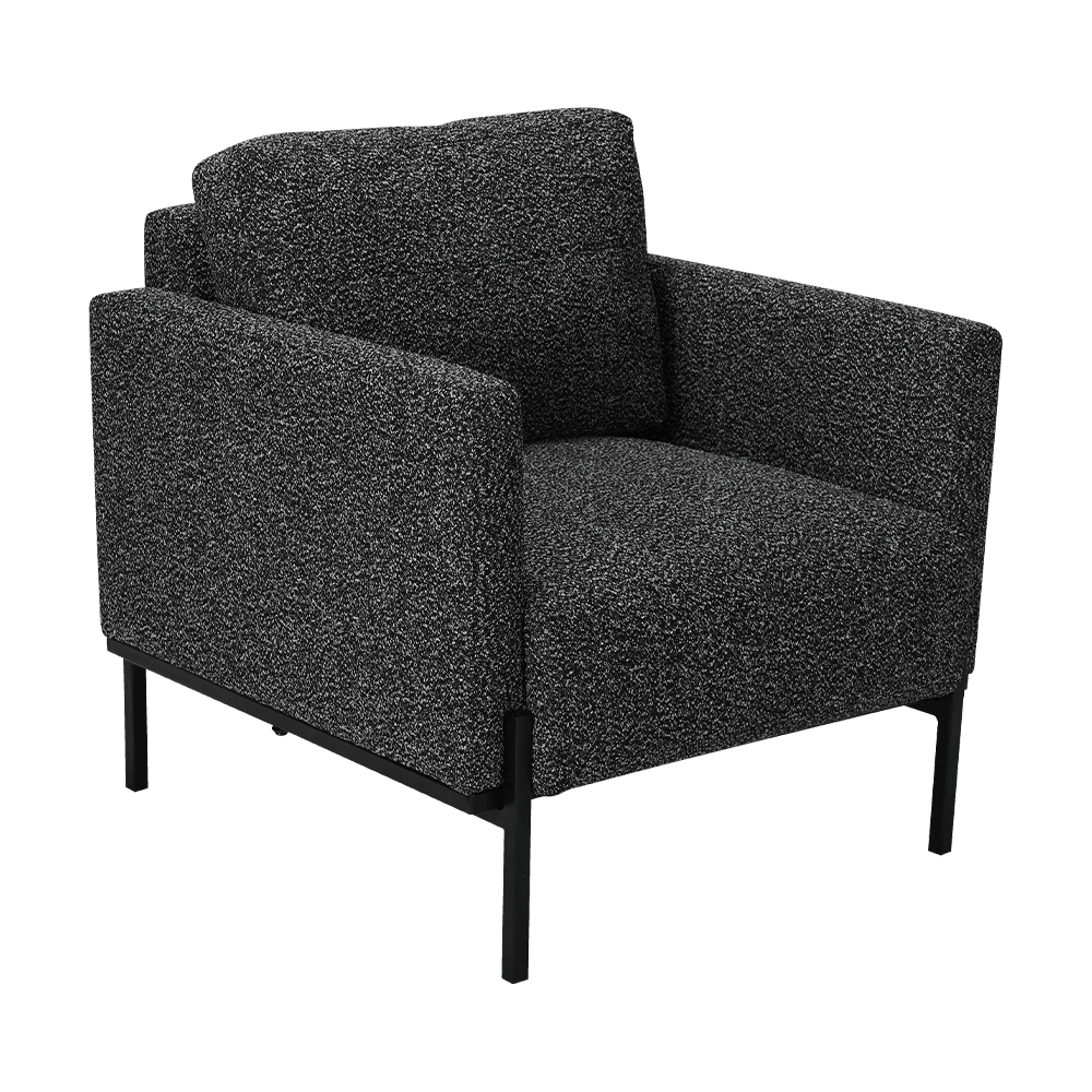 Scaun de salon gri cu cotiere