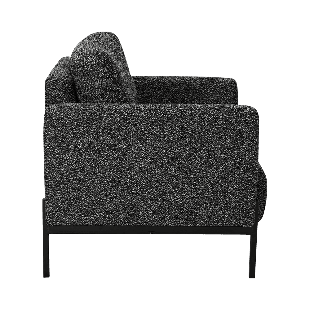 Scaun de salon gri cu cotiere