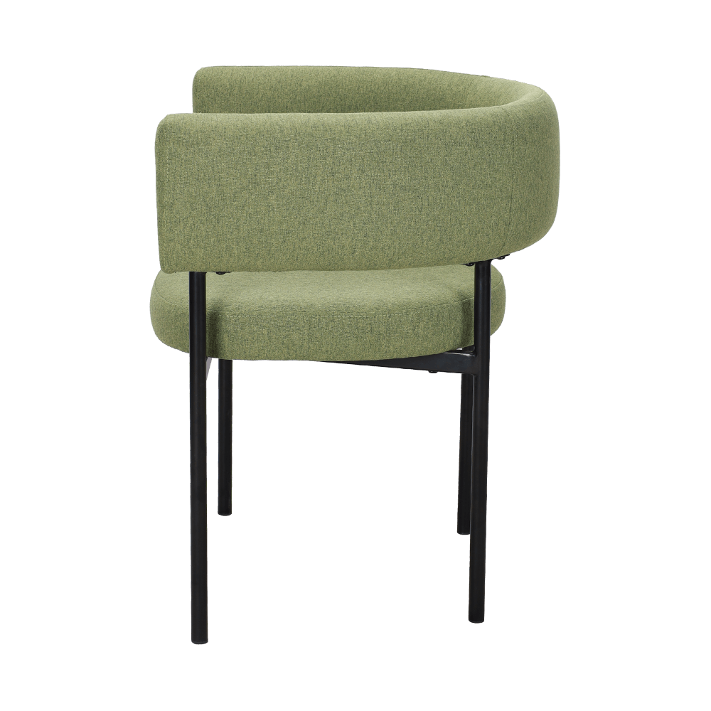 Scaun de luat masa cu picioare cu metal verde acid