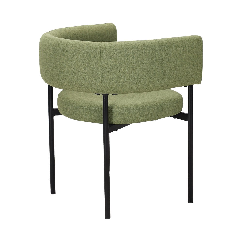 Scaun de luat masa cu picioare cu metal verde acid