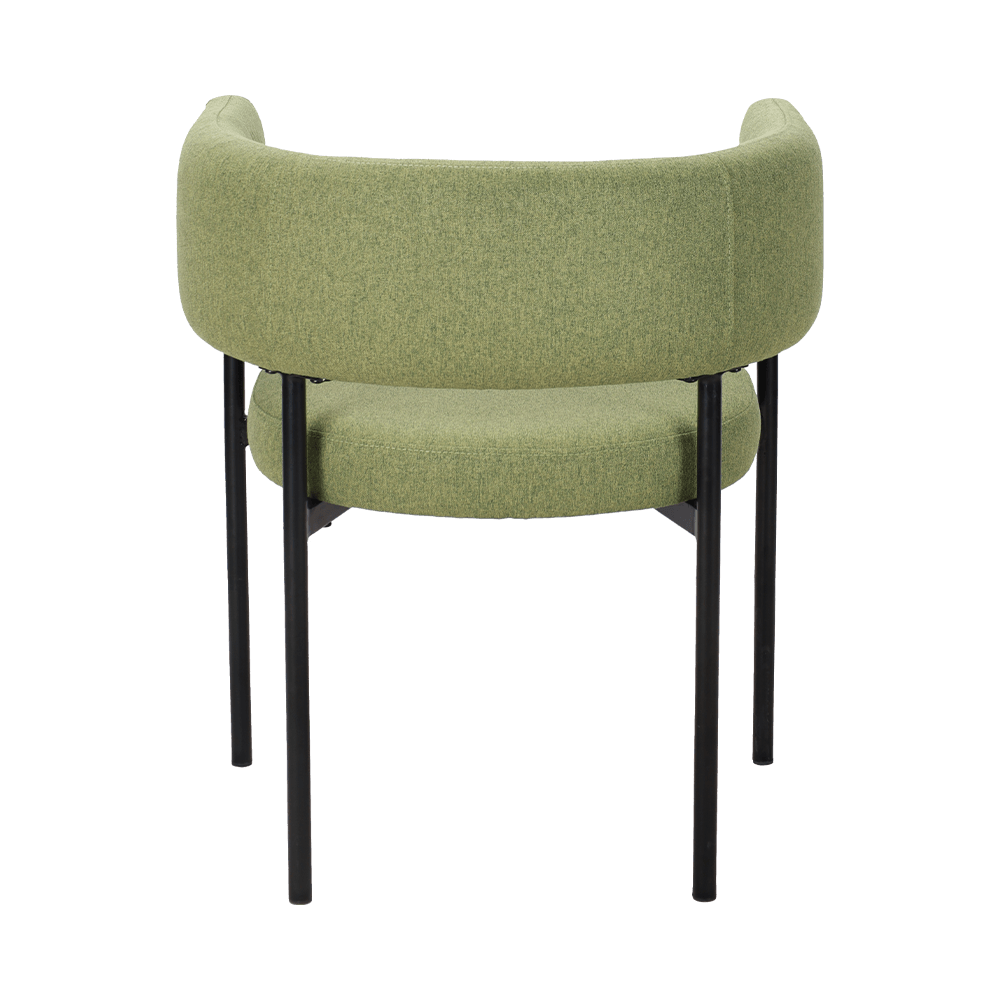 Scaun de luat masa cu picioare cu metal verde acid