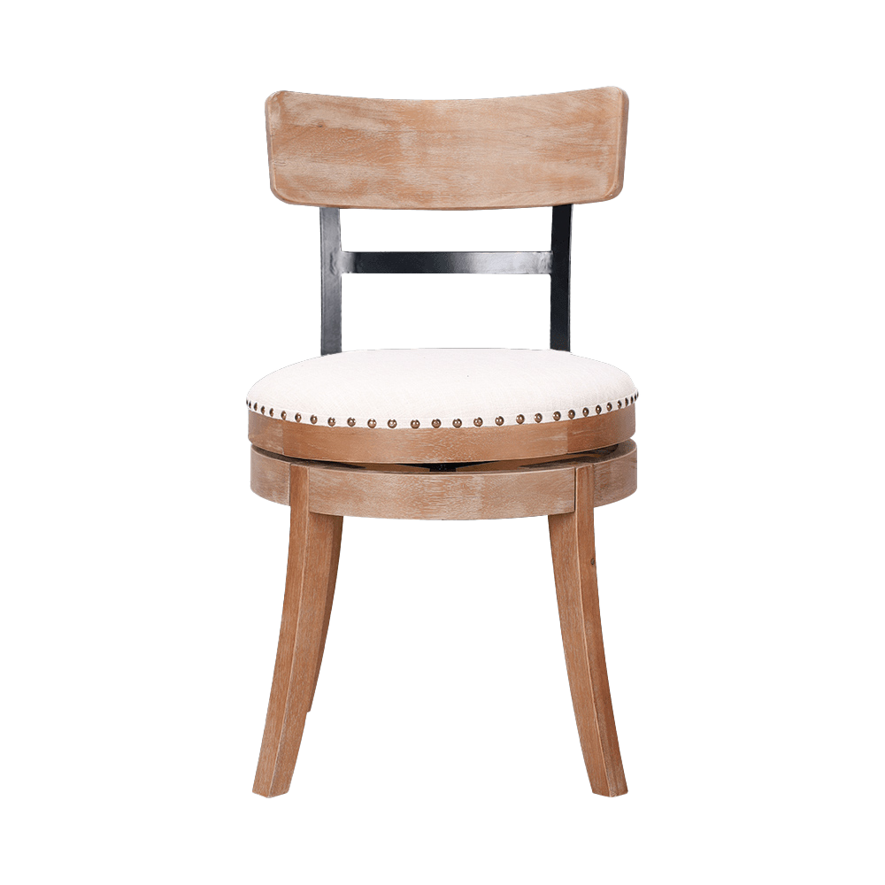 Scaun rotund din lemn solid din lemn